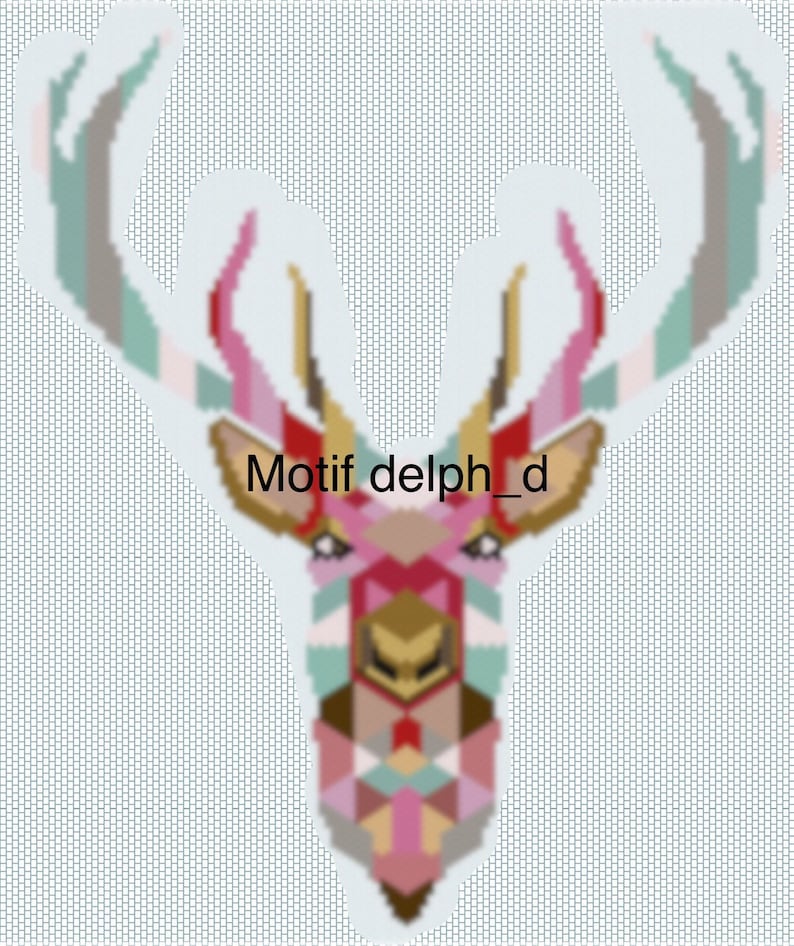 Miyuki Deer bead weaving diagram image 1