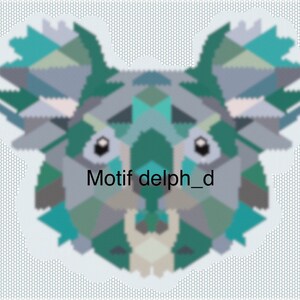 Miyuki Koala bead weaving diagram in green tones