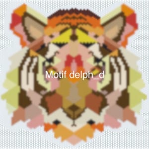 Miyuki Tiger Mini Bead Weaving Diagram