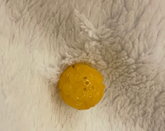 Grade A untreated  yellow carved Jadeite Jade bead