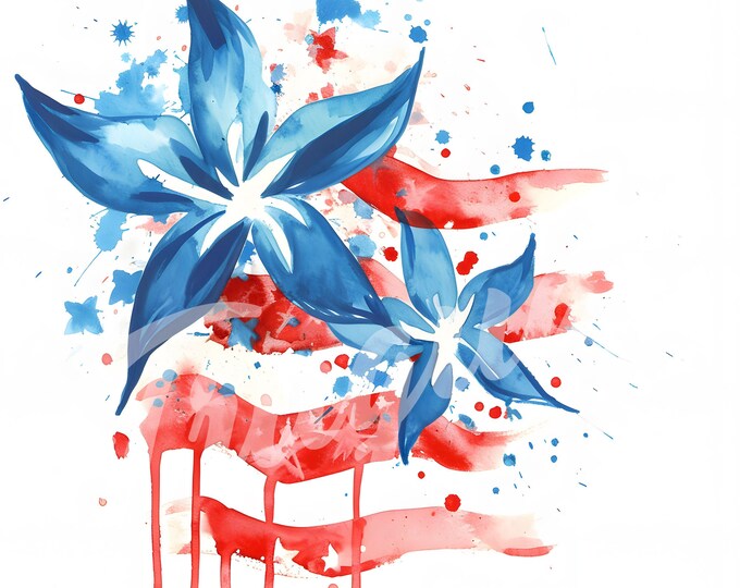 Watercolor Flag JPG, Flag Clipart - Printable Clipart, High Quality JPG Download