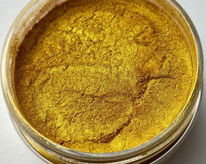 Pearlescent Mica Powder - 1 ounce jar - Golden Rod