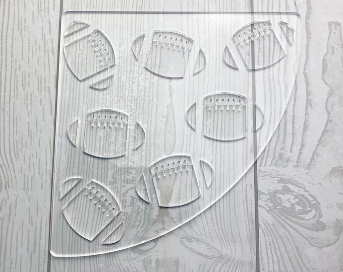 Football Print Sleeve Stencil, Bleached Shirt Sleeve Stencil, Football Sleeve Acrylic Stencil