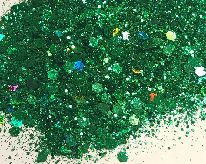 CLEARANCE - Emerald Isle Glitter Mix - Available in 1,2, or 4 oz