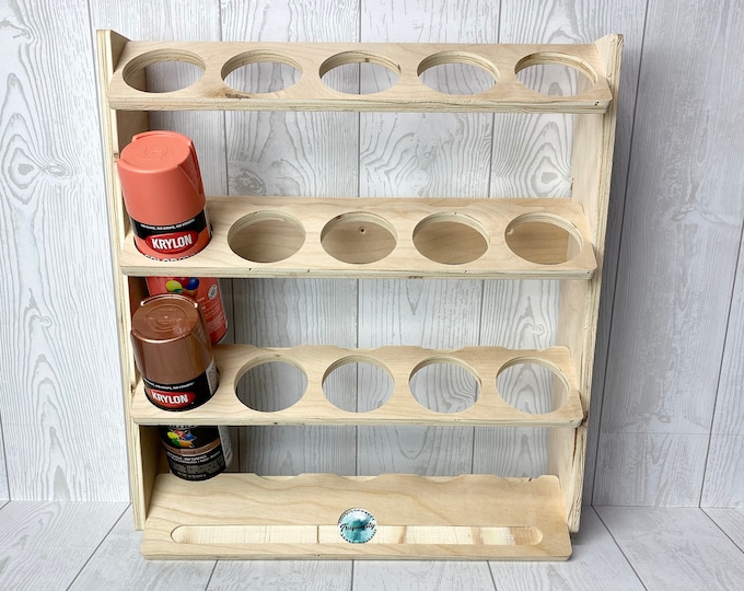 Wall Mounted Spray Paint Can Holder - 15 Count - Paint Storage - Organizer