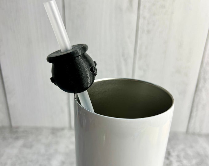 Cauldron 3D printed straw topper - Halloween - Spooky - Tumbler