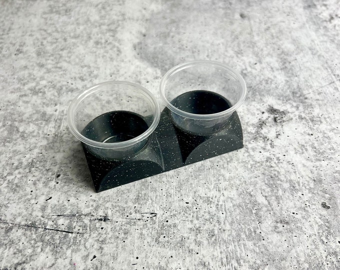 Mixing Cup Holder - 1 oz (30ml) - 2 Count - BLACK GLITTER