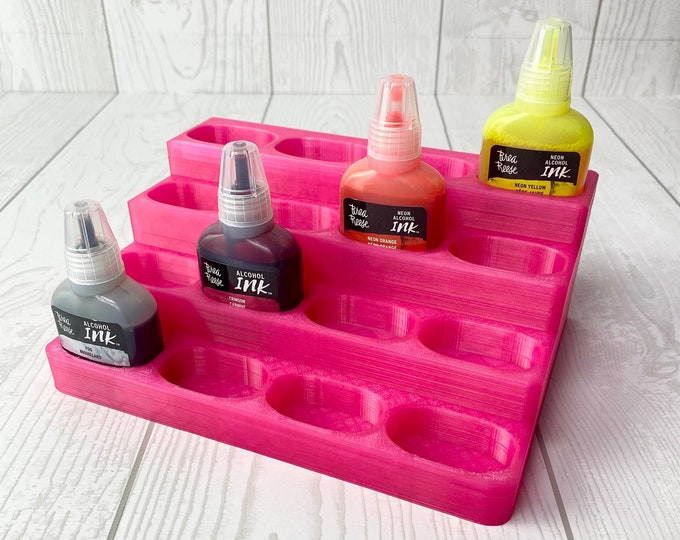 Alcohol Ink Storage - Cup Turner Accessory - Alcohol Ink Organizer - Pink