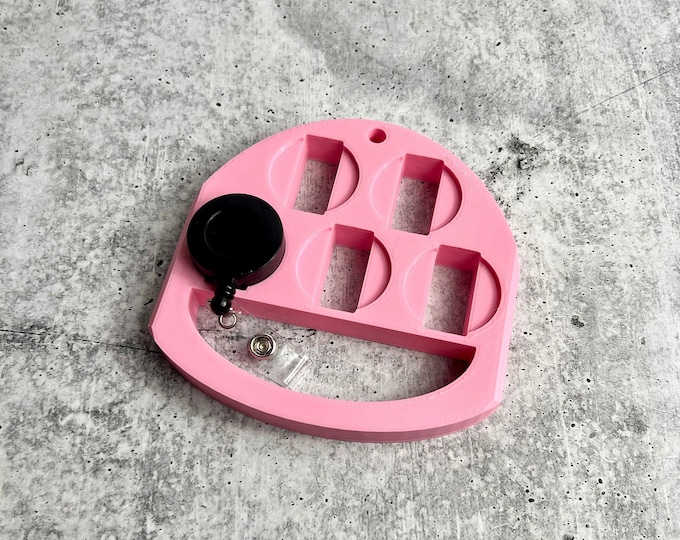 UV Badge Reel Holder - Glitter Badge Reel - Pink