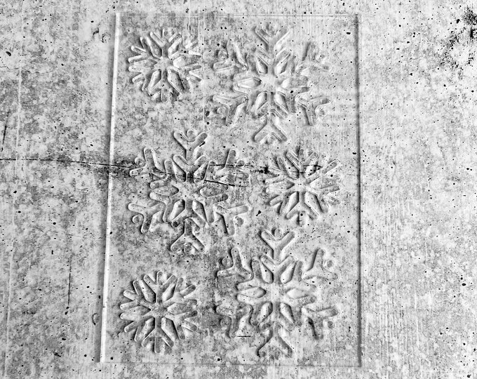 Snowflake Print Stencil, Bleached Shirt Stencil, Snowflake Acrylic Stencil - Christmas - XMAS
