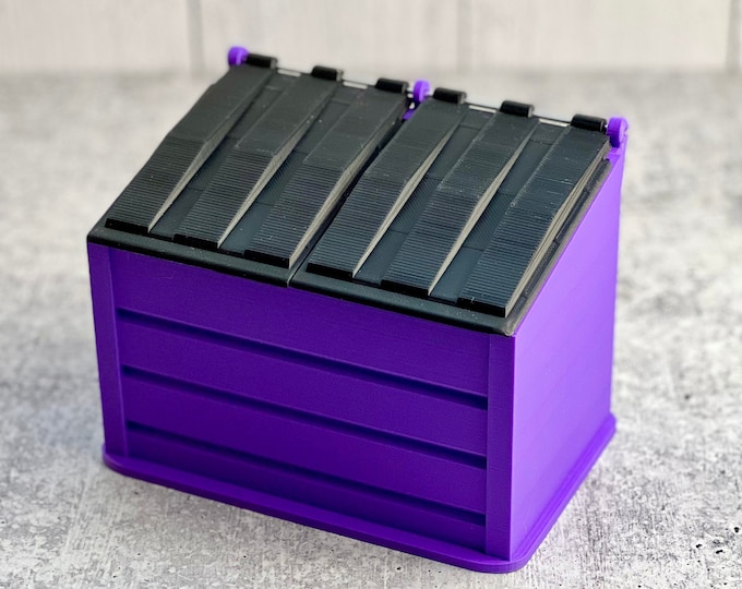 Desktop Weeding Dumpster / Waste Bin - Purple