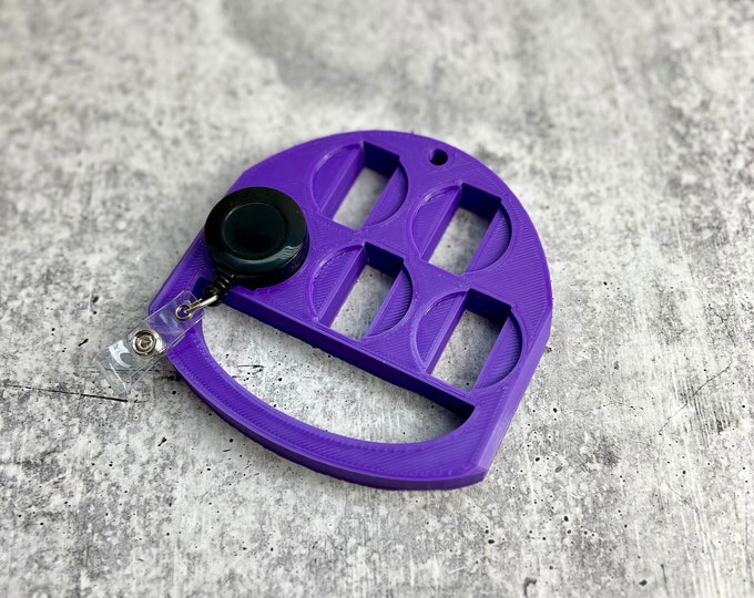 UV Badge Reel Holder - Glitter Badge Reel - Purple