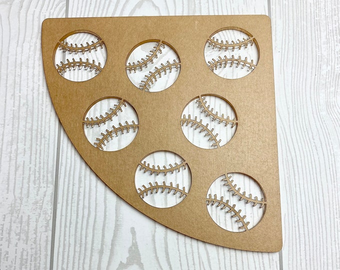 Baseball Print Sleeve Stencil, Bleached Shirt Sleeve Stencil, Baseball Sleeve Acrylic Stencil | Softball | T Ball |