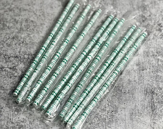 10 Plastic Reusable Drinking Straws - 9" - Party - Entertaining - Christmas - Holiday - N3