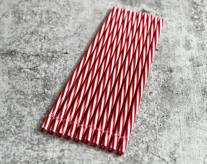 10 Plastic Drinking Straws - Assorted Colors - Party - Entertaining - V17