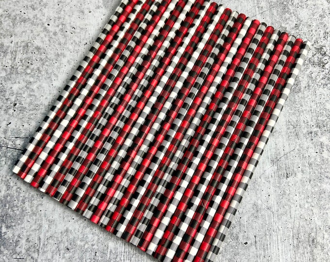 Christmas Paper Straws - Set of 25 - Winter | XMAS | Drinking Straws - J35