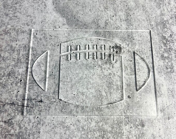Football Print Stencil, Bleached Shirt Stencil, Football Acrylic Stencil -