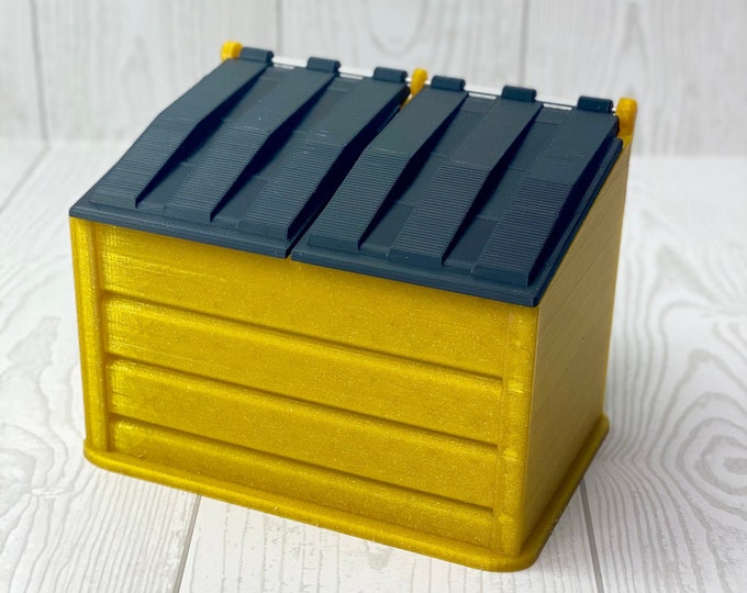 Desktop Weeding Dumpster / Waste Bin - Yellow Glitter