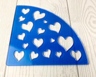 LIQUIDACIÓN - Plantilla de manga con estampado de corazón, plantilla de manga de camisa blanqueada, plantilla acrílica de manga de corazón