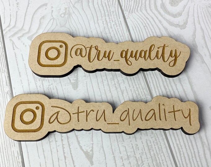 Custom INSTAGRAM username photo prop - MDF
