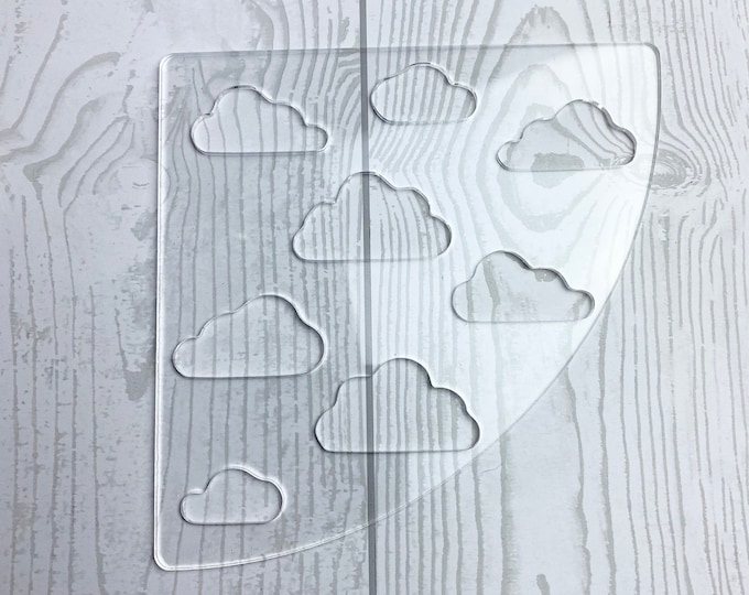 Cloud Print Sleeve Stencil, Bleached Shirt Sleeve Stencil, Sleeve Acrylic Stencil