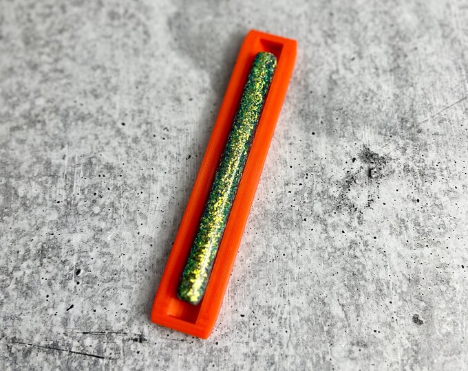 Epoxy Pen Cradle - Glitter Pen Cradle - Orange