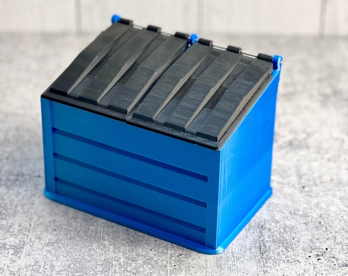 Desktop Weeding Dumpster / Waste Bin - Blue