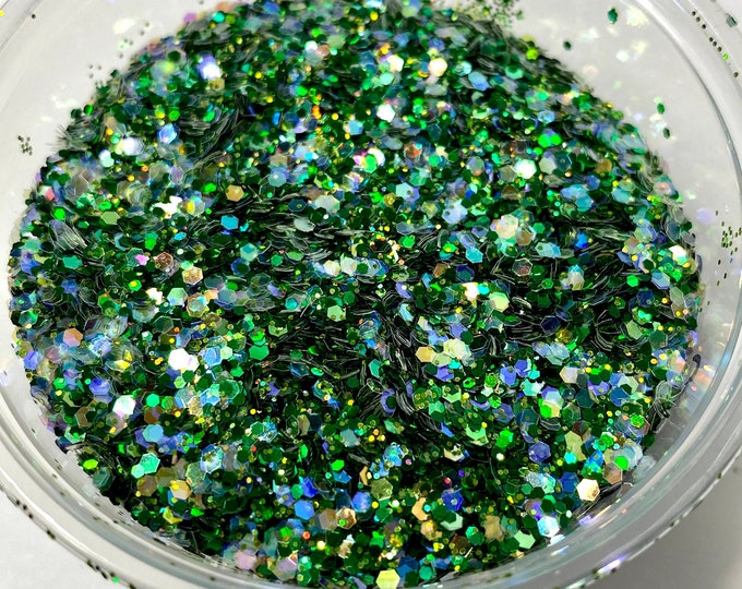 Evergreen Custom Glitter Mix - Available in 1,2, or 4 oz