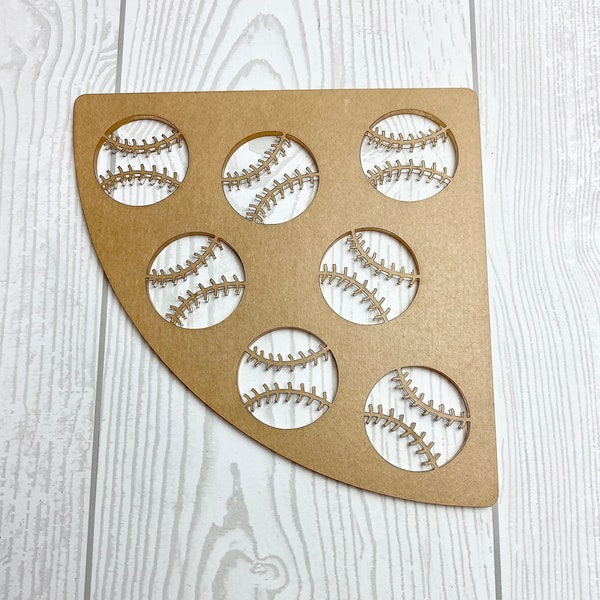 Baseball Print Sleeve Stencil, Bleached Shirt Sleeve Stencil, Baseball Sleeve Acrylic Stencil | Softball | T Ball |