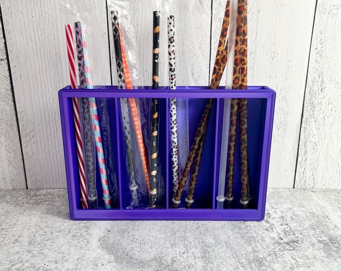 3D Printed Straw Organizer - Straw Holder - Kitchen Organizer -- Many colors available