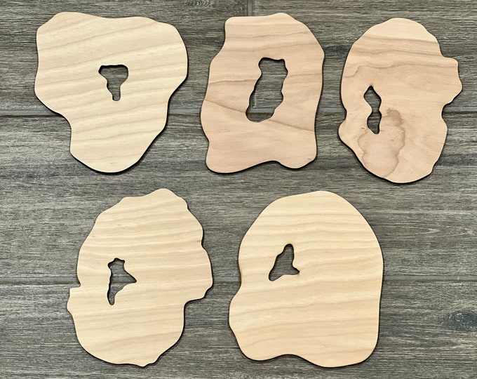 READY TO SHIP - Set of 5 Hollow Geode Blanks for acrylic pouring or resin art