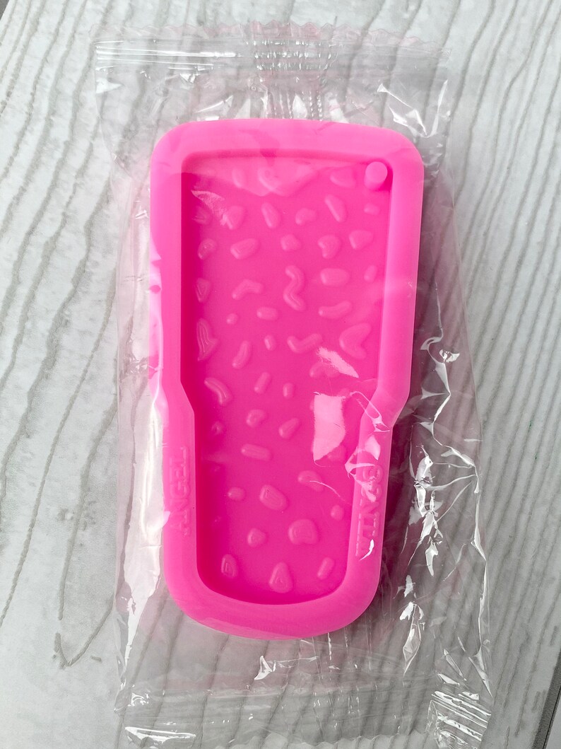 Pink Silicone Leopard Tumbler Mold