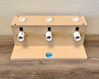 READY TO SHIP - Compact Three Cup Turner with Drying Rack 5-6 rpm - 3 Cup Turner for Making Glitter Epoxy Tumblers
