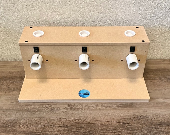READY TO SHIP - Compact Three Cup Turner with Drying Rack 5-6 rpm - 3 Cup Turner for Making Glitter Epoxy Tumblers