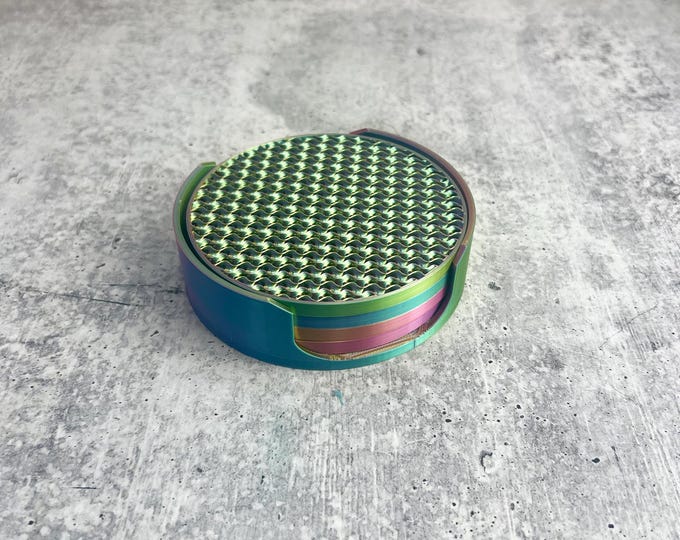 3D Printed Coaster Set - 4 Inch - Set of 4 Coasters