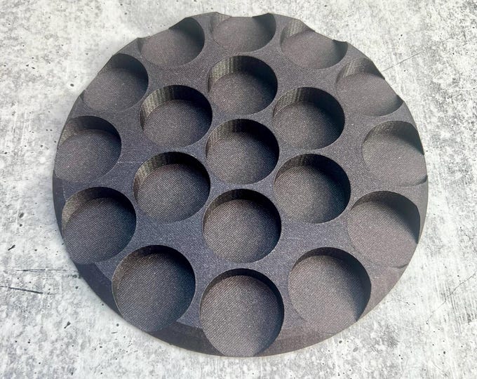 3D Printed Paint Bottle Holder - Holds Nineteen 2 oz Paint Bottles - Black Shimmer