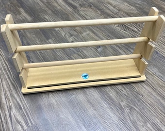 Triple Row Mesh Holder, Ribbon Holder - Available in 12", 21.5" | Mesh Roller | Wreath Maker Tool | Vinyl Roll Holder | MDF |