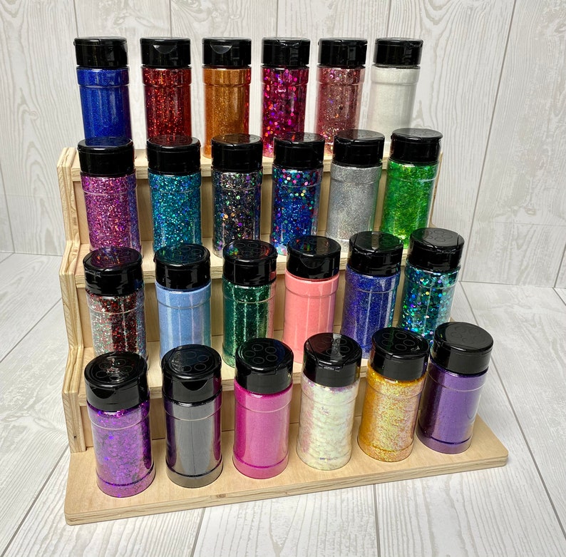 Glitter Storage Shelf Craft Room Organization Etsy
