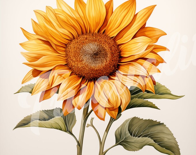 Sunflower JPG, Sunflower Clipart - Printable Clipart, High Quality JPG Download