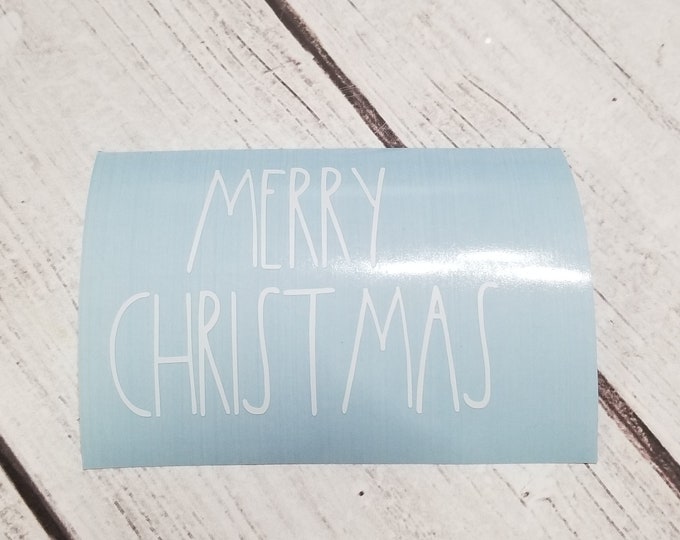 Merry Christmas Vinyl Decal - 3 - 6 inches - Any color