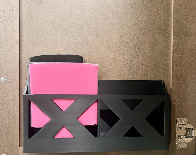 SCRATCH & DENT - 3D Printed Can Cooler Organizer - Can Cooler Holder - Kitchen Organizer -- Black