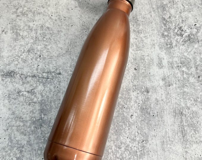 JULY CLEARANCE - Stainless Steel water bottle, 17 oz - COPPER - Powder Coated - Custom Powder Coated