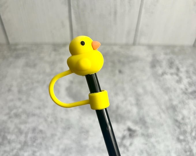 Cute Duck Straw Topper - 8-10MM Straws - Cute Straw Topper - Rubber Duck -