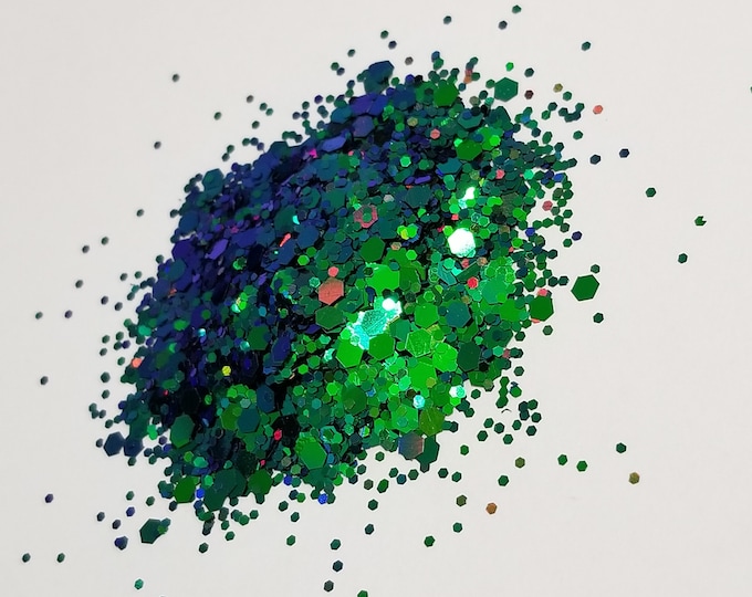 Emerald - Color Shift Glitter Mix - Available in 1/2 oz - Polyester, Solvent Resistant