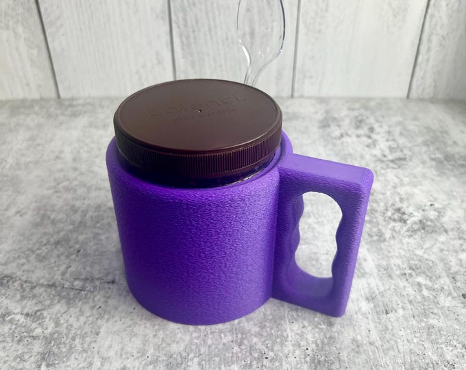 3D Printed Ice Cream Pint Holder – Fits Standard Pints | Spoon Slot | Purple