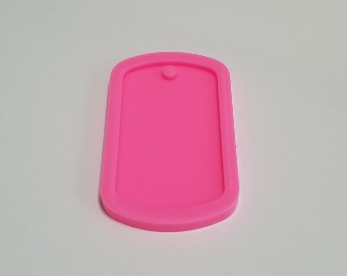 JUNE CLEARANCE - Pink Silicone Dog Tag Mold
