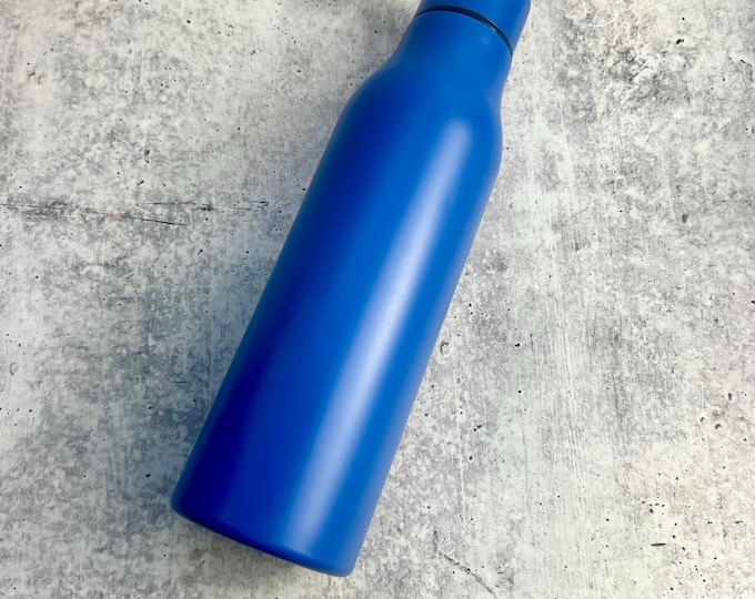 JULY CLEARANCE - Stainless Steel water bottle, 20 oz - Blue - Custom Powder Coated