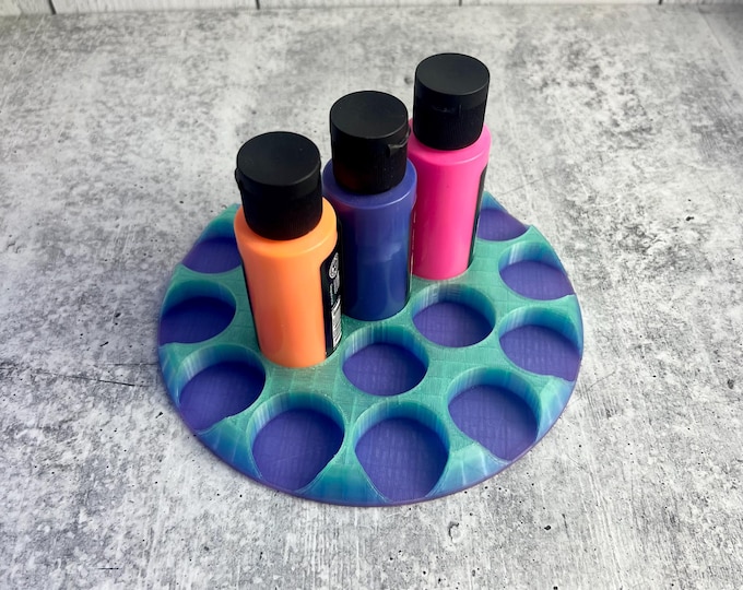 3D Printed Paint Bottle Holder - Holds Nineteen 2 oz Paint Bottles -