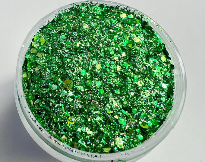 CLEARANCE - Minty Glitter - Available in 1 oz