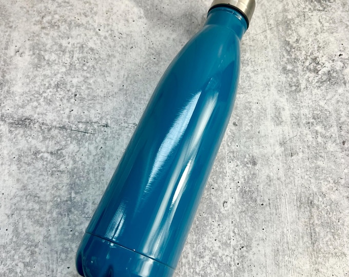 JULY CLEARANCE - Stainless Steel water bottle, 17 oz - BLUE - Powder Coated - Custom Powder Coated